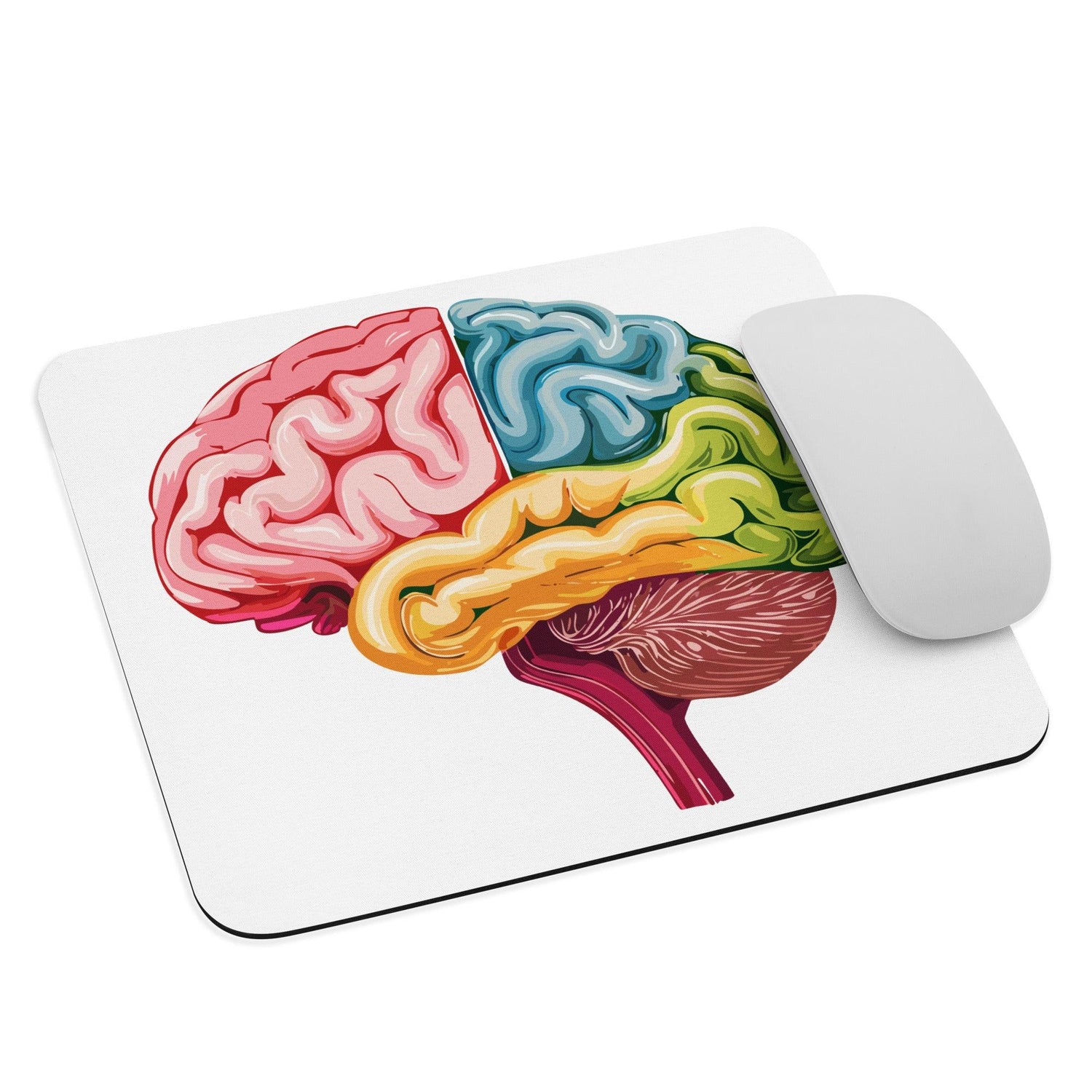 Vibrant Brain Anatomy Cosmic Colourful Unisex Mousemat, Neurology Neuroscience Neuro, neurologist gift - Colorbrust 2__BioBrainBuddies_