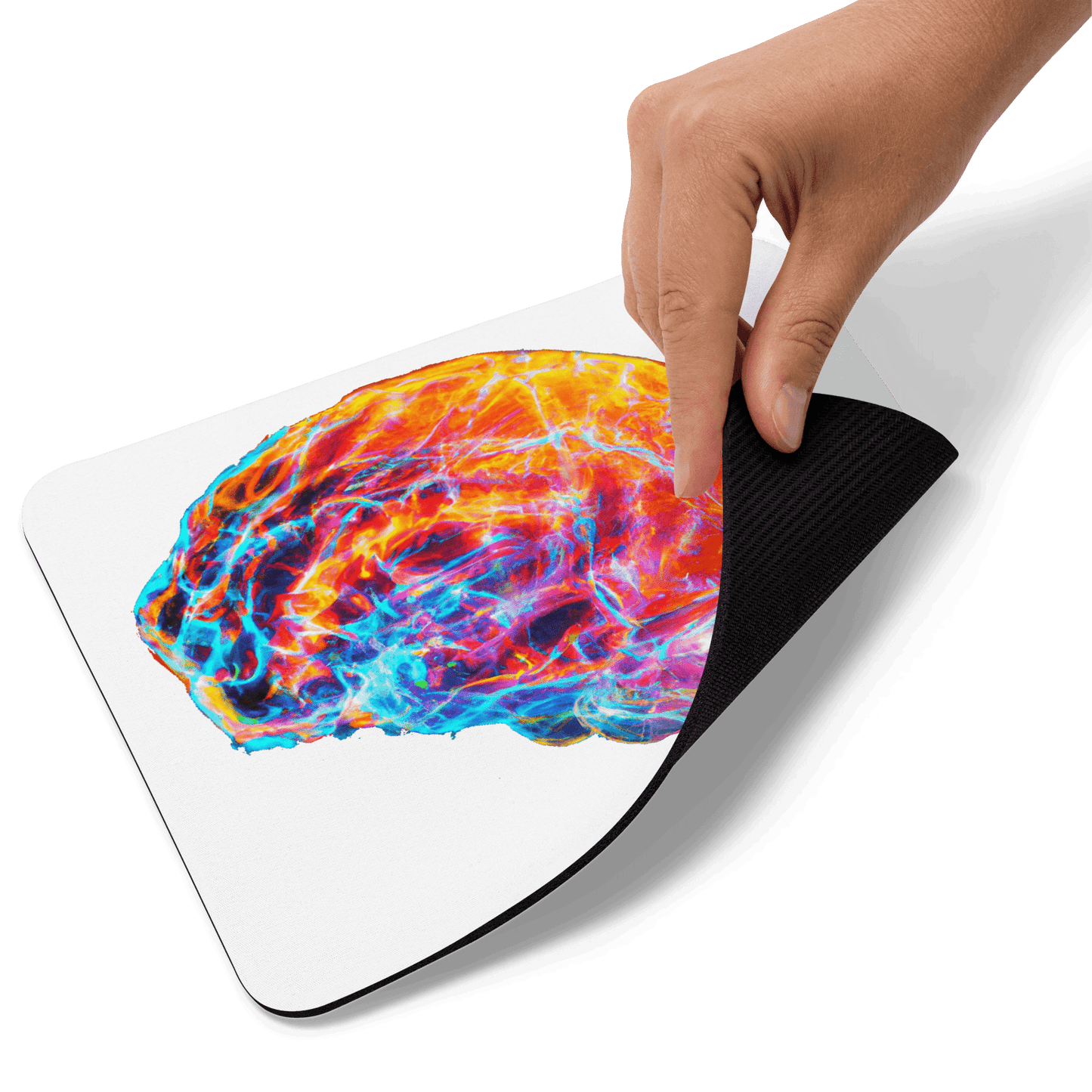 Brainstorm - Mouse pad - Vibrant Colourful Brain Design__BioBrainBuddies_